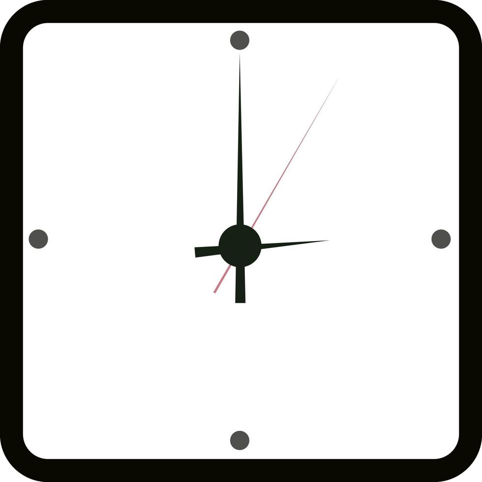 reloj negro, ilustración, vector sobre fondo blanco.