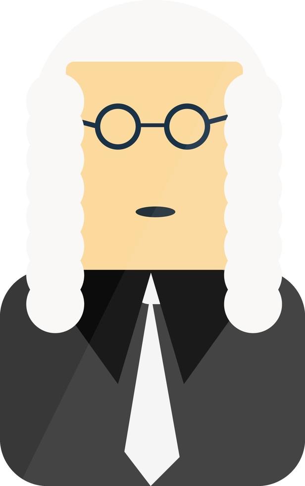 Court judge, illustration, vector on a white background.