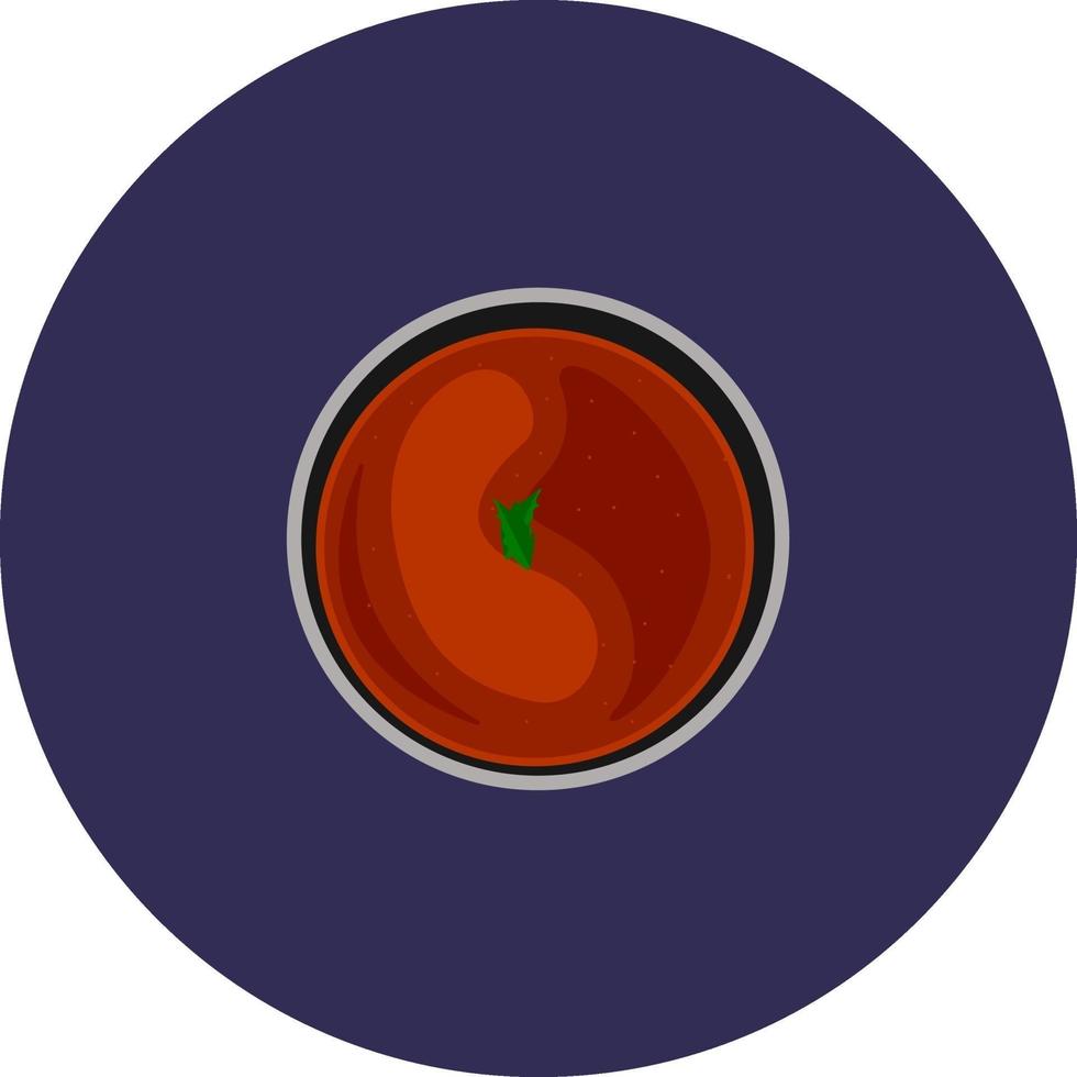 Tomato sauce, illustration, vector on a white background.