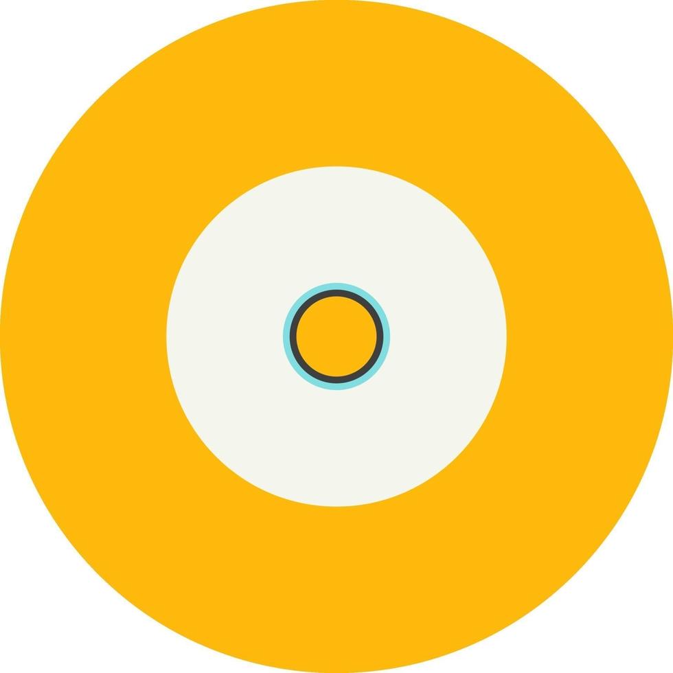 Compact disk, illustration, vector on a white background.