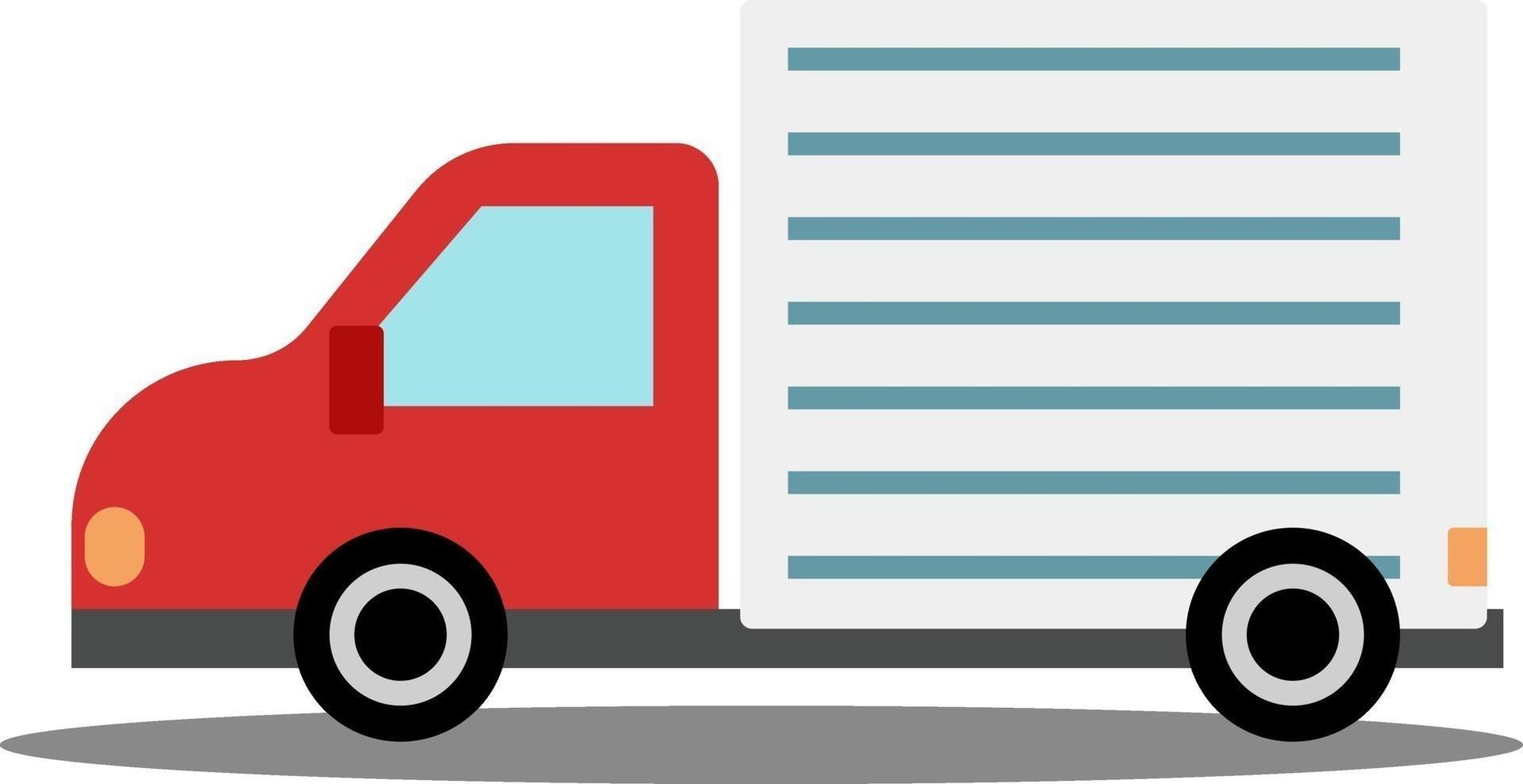 Deivery truck, illustration, vector on a white background.