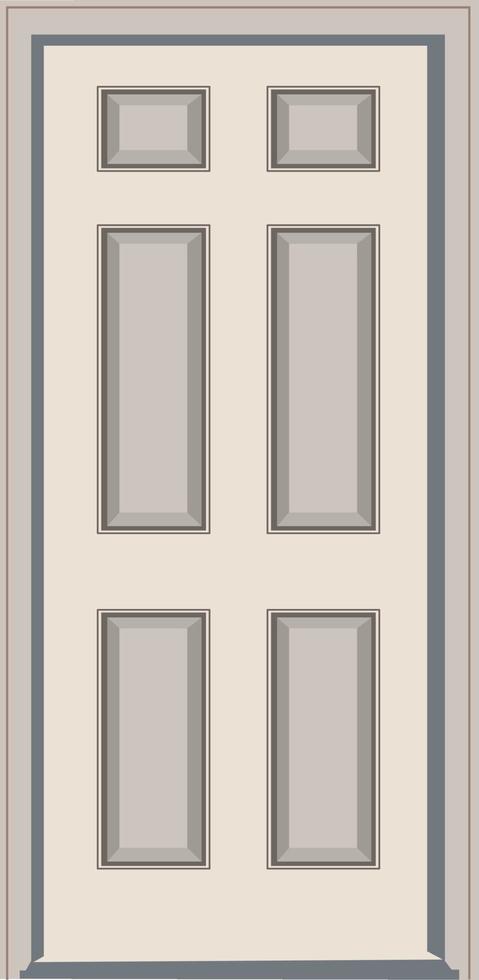 House door, illustration, vector on a white background.