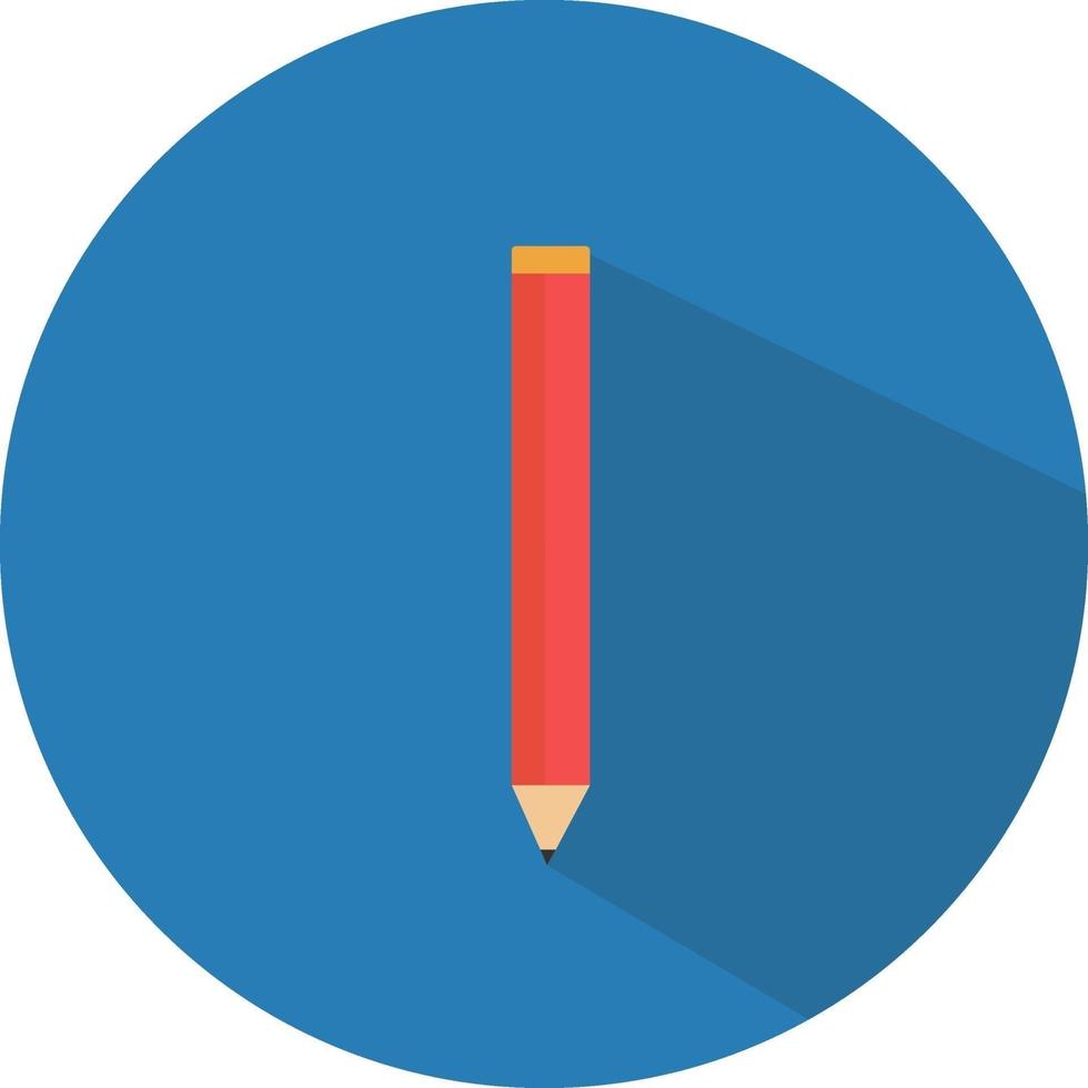 Red pencil, illustration, vector on a white background.