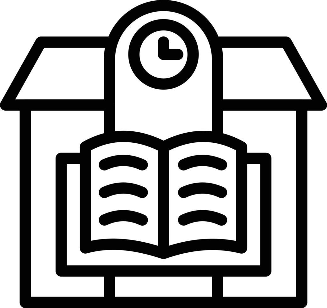 Home Schooling Icon Style vector