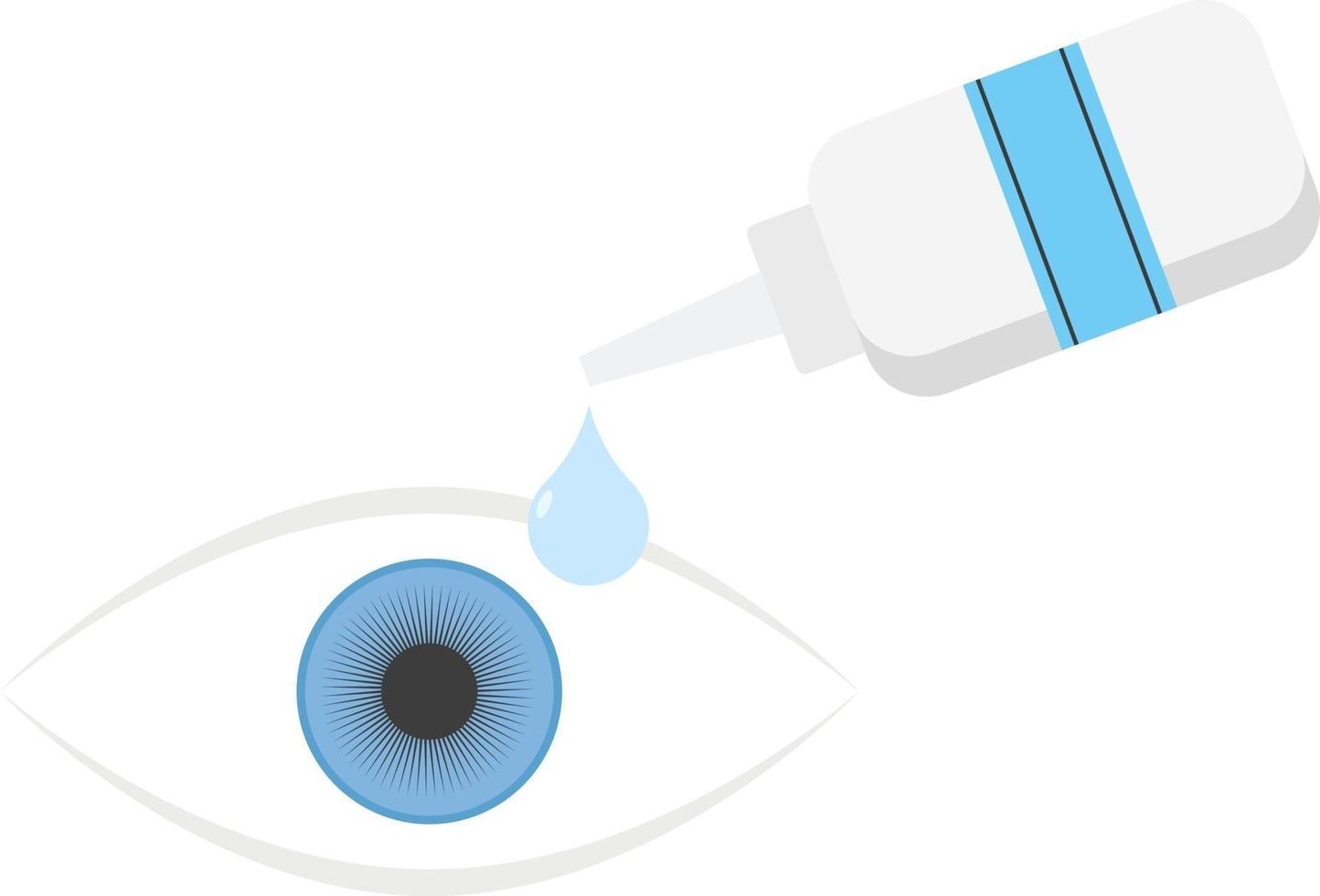 Eye drop, illustration, vector on a white background.