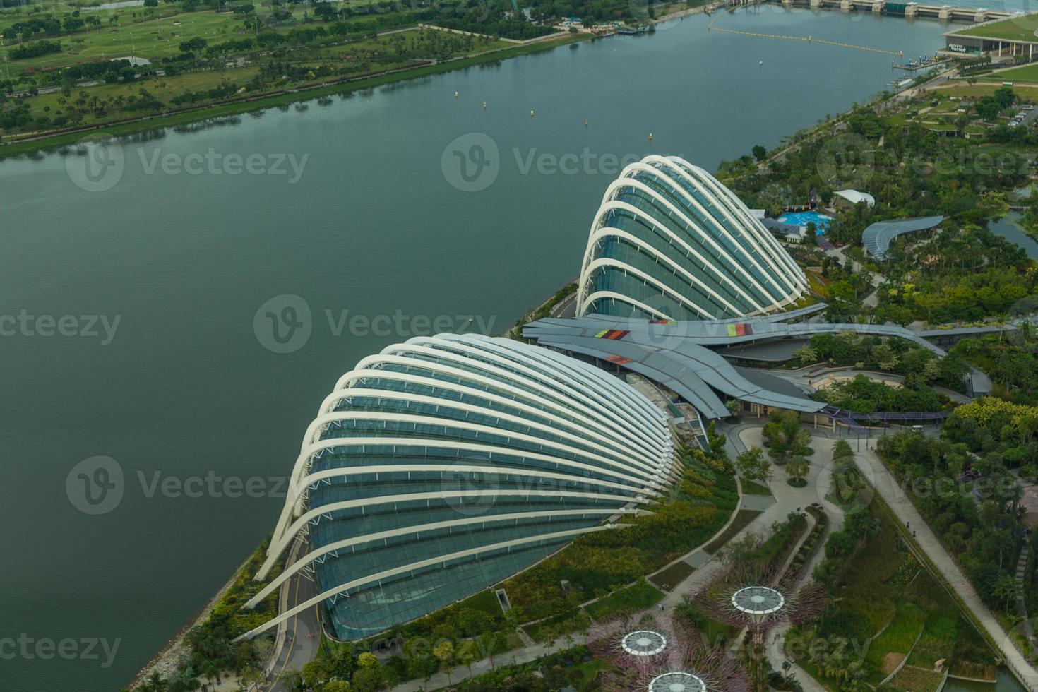 vista del horizonte de la ciudad de singapur foto