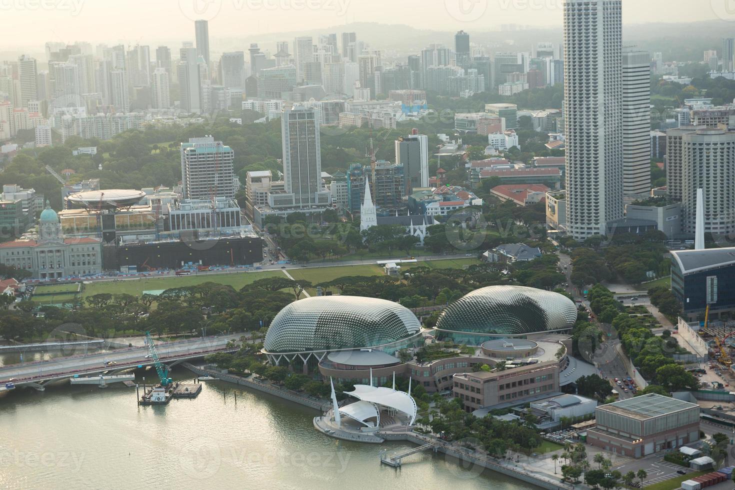 View of Singapore city skyline photo