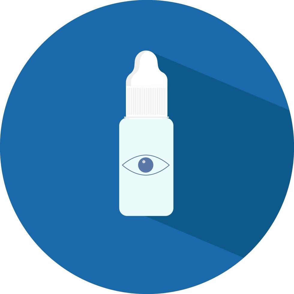 Eye drops in bottle, illustration, vector on a white background.