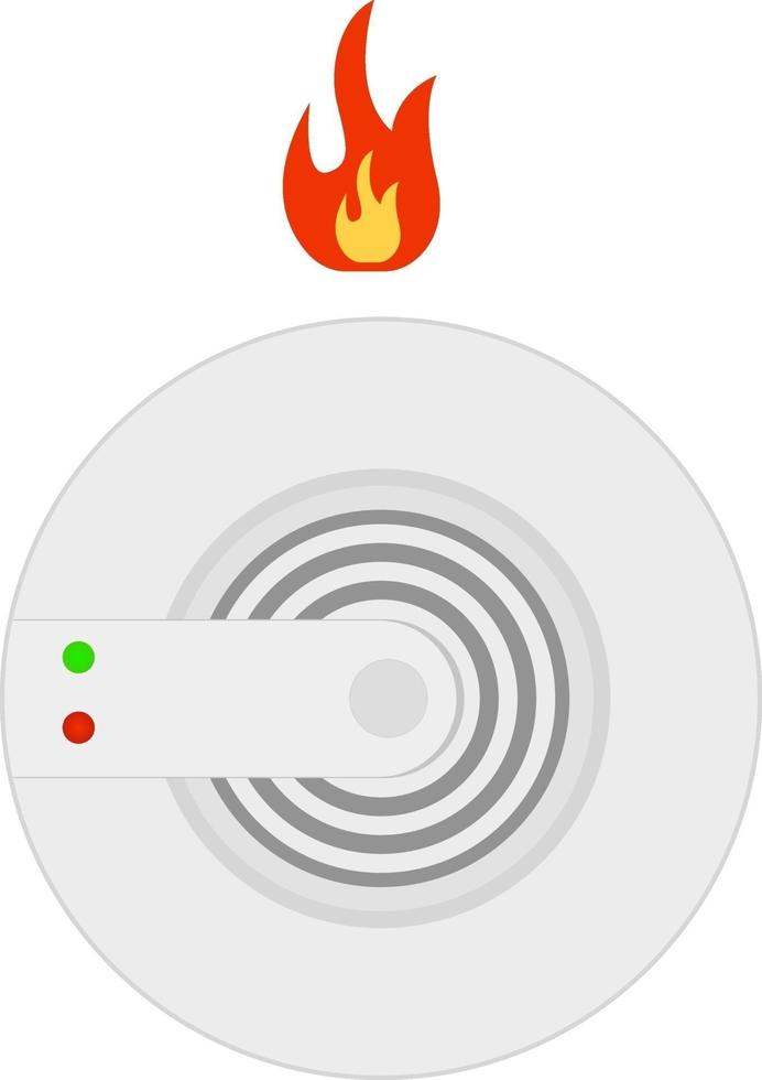 Fire alarm, illustration, vector on a white background.