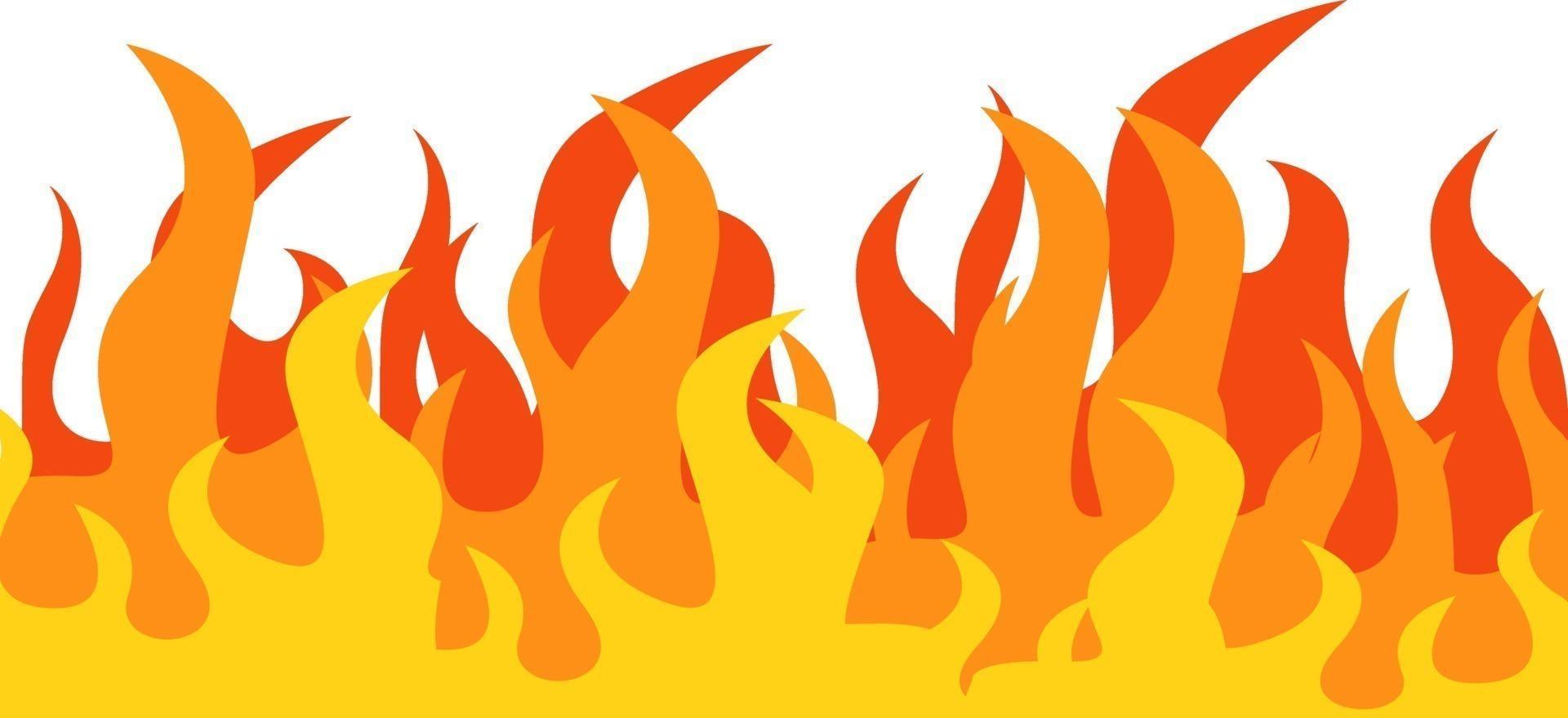 Big fire, illustration, vector on a white background.