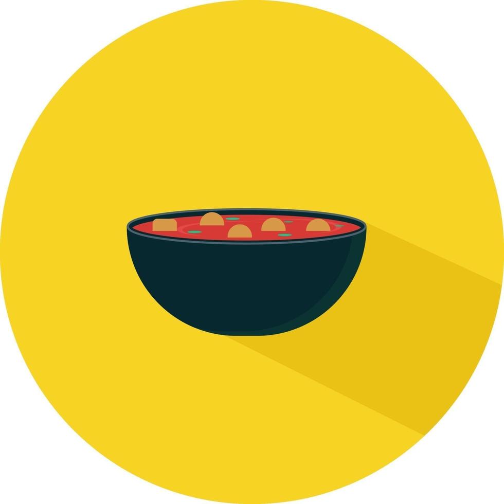 Food in a pot, illustration, vector on a white background.