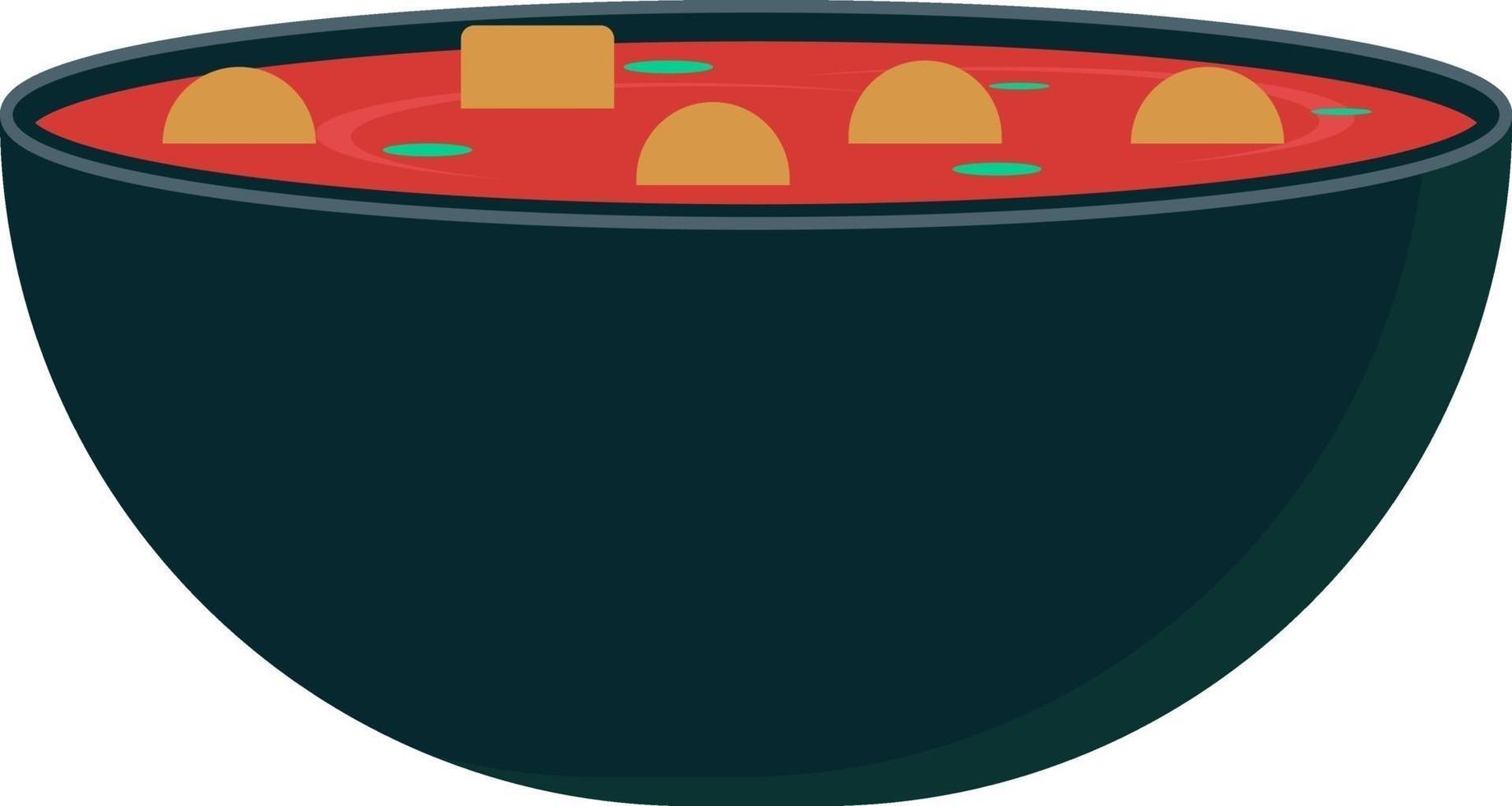 Food in a pot, illustration, vector on a white background.