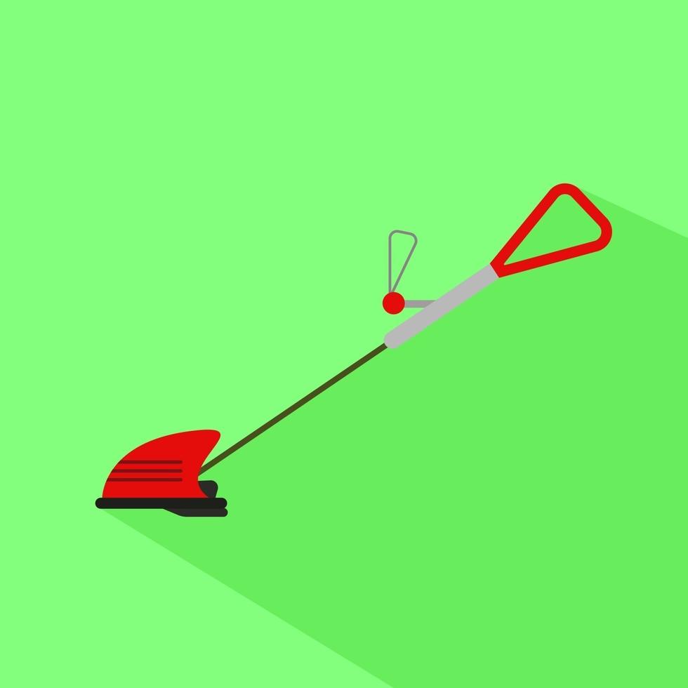 Grass cutter, illustration, vector on a white background.