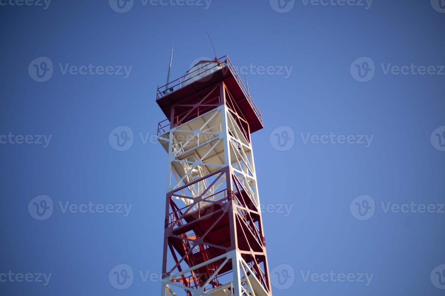 Communication tower. Radio signal antenna. Internet connection. Wireless technology. photo