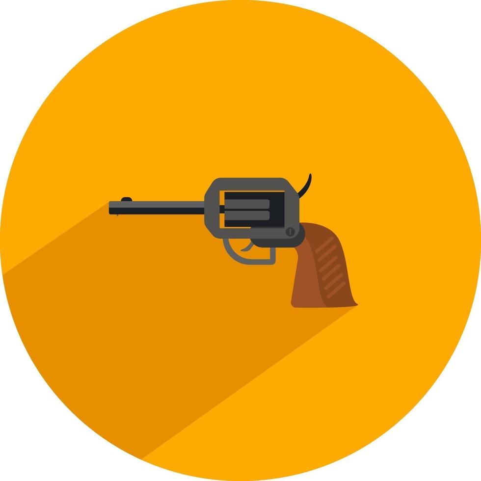 revólver de pistola, ilustración, vector sobre fondo blanco.