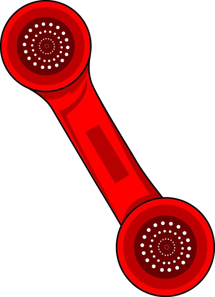 Red headset, illustration, vector on a white background.