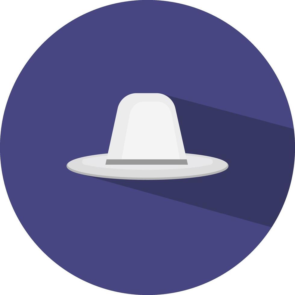 White hat, illustration, vector on a white background.