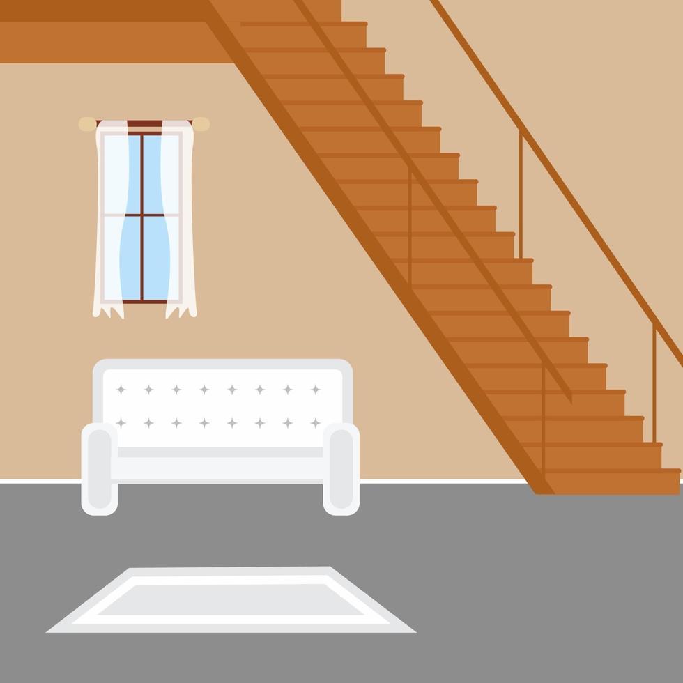 Home interior, illustration, vector on a white background.