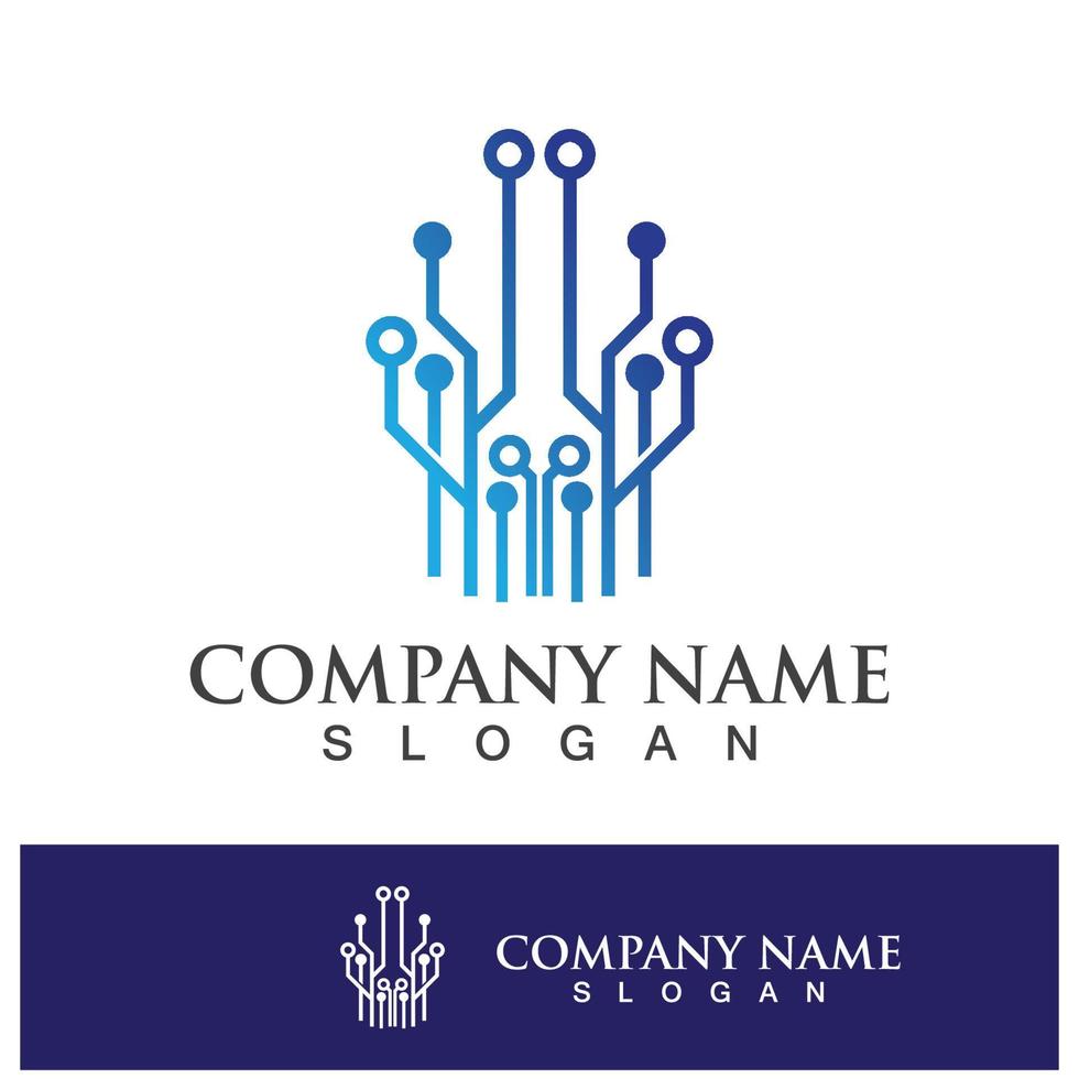 Technology logo images illustration design vector