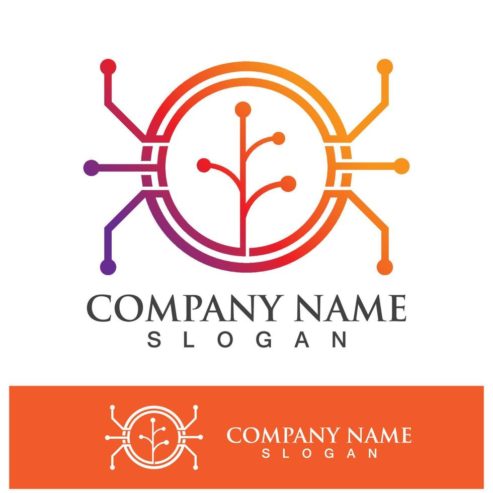 Technology logo images illustration design vector