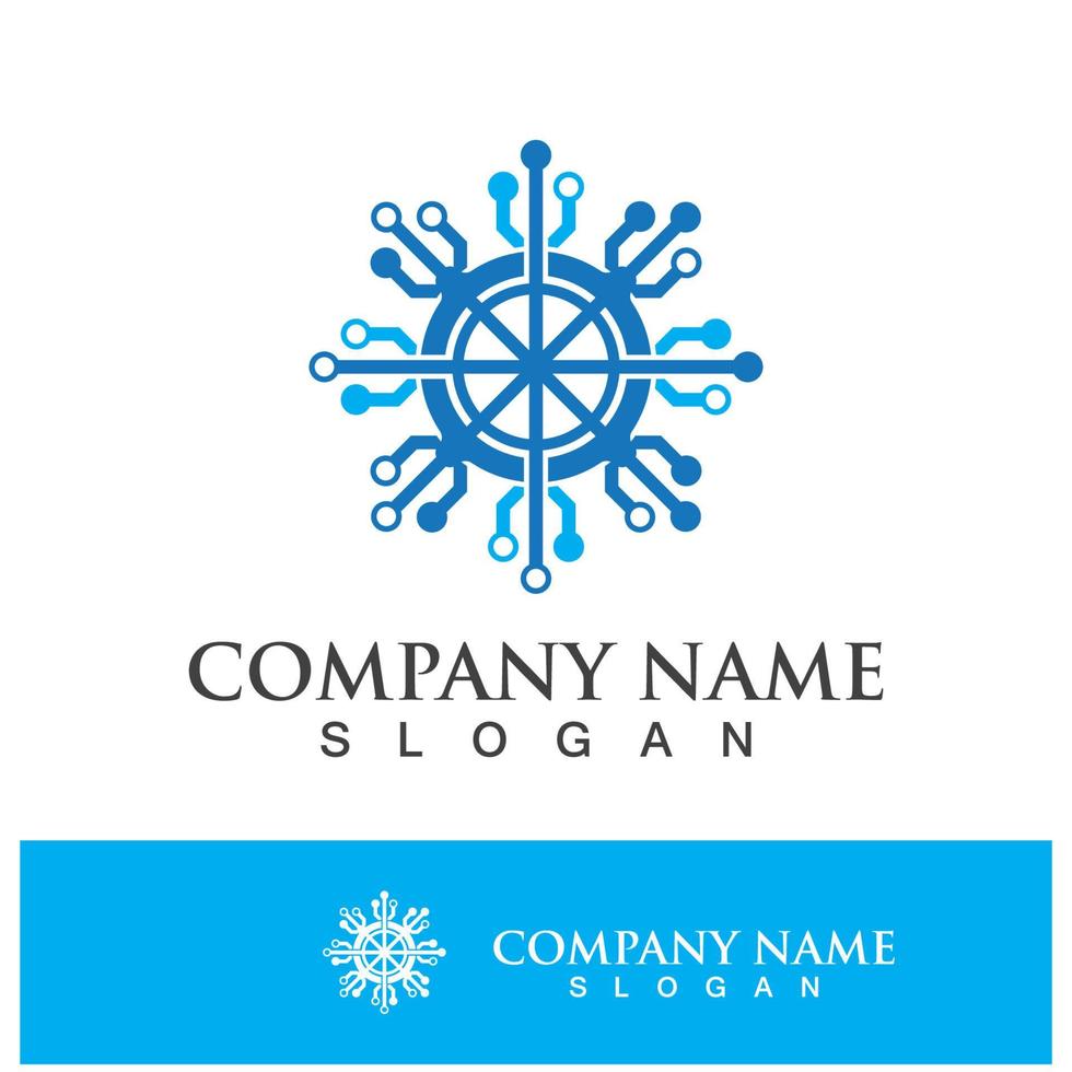 Technology logo images illustration design vector