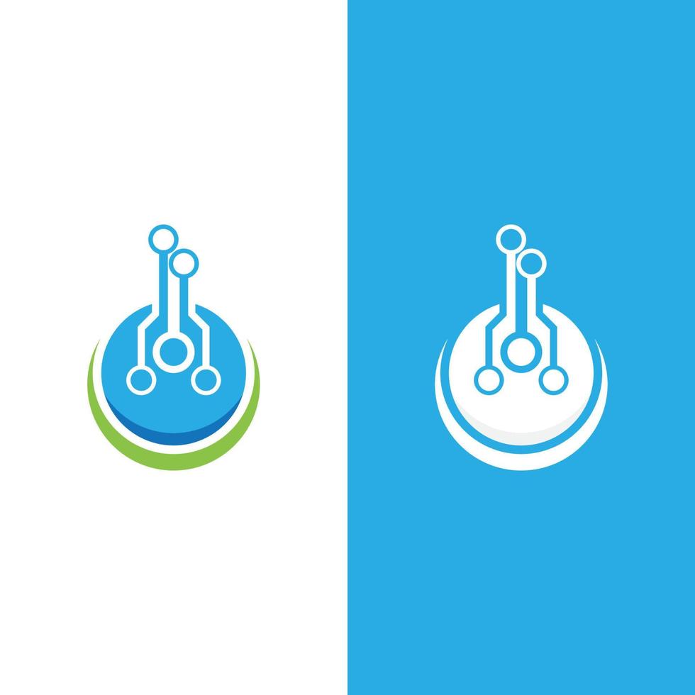 Technology logo images illustration design vector