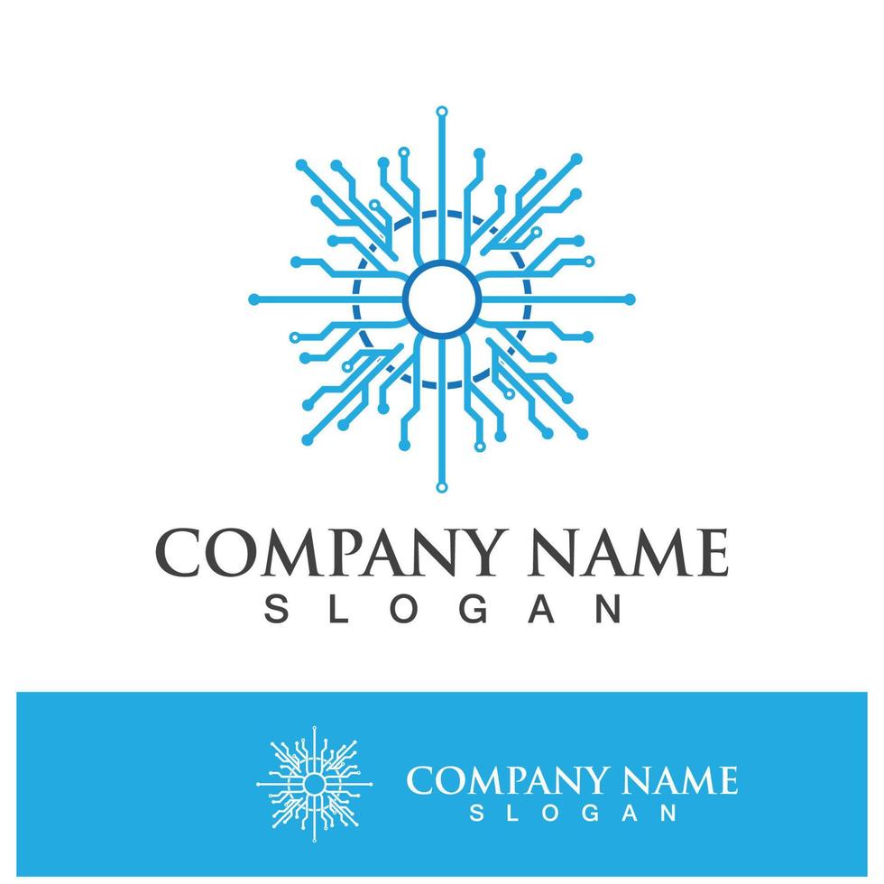 Technology logo images illustration design vector