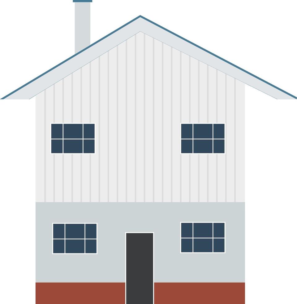 White house, illustration, vector on a white background.