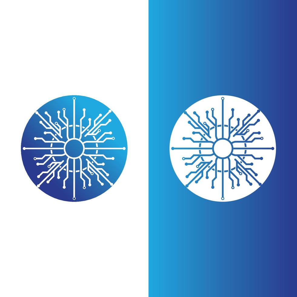 Technology logo images illustration design vector