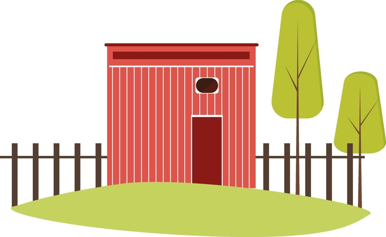 Small house, illustration, vector on a white background.