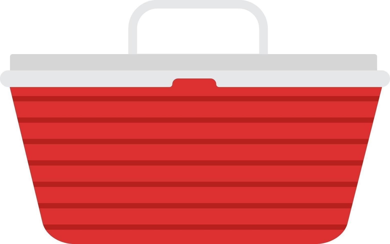 Ice box, illustration, vector on a white background.