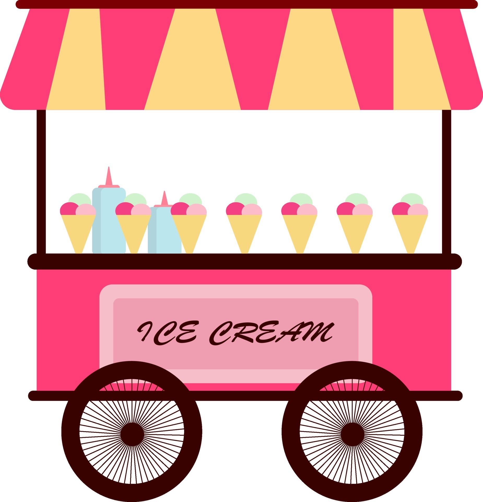 Ice cream stand, illustration, vector on a white background. 12271461  Vector Art at Vecteezy
