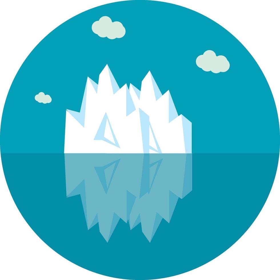 Iceberg, illustration, vector on a white background.