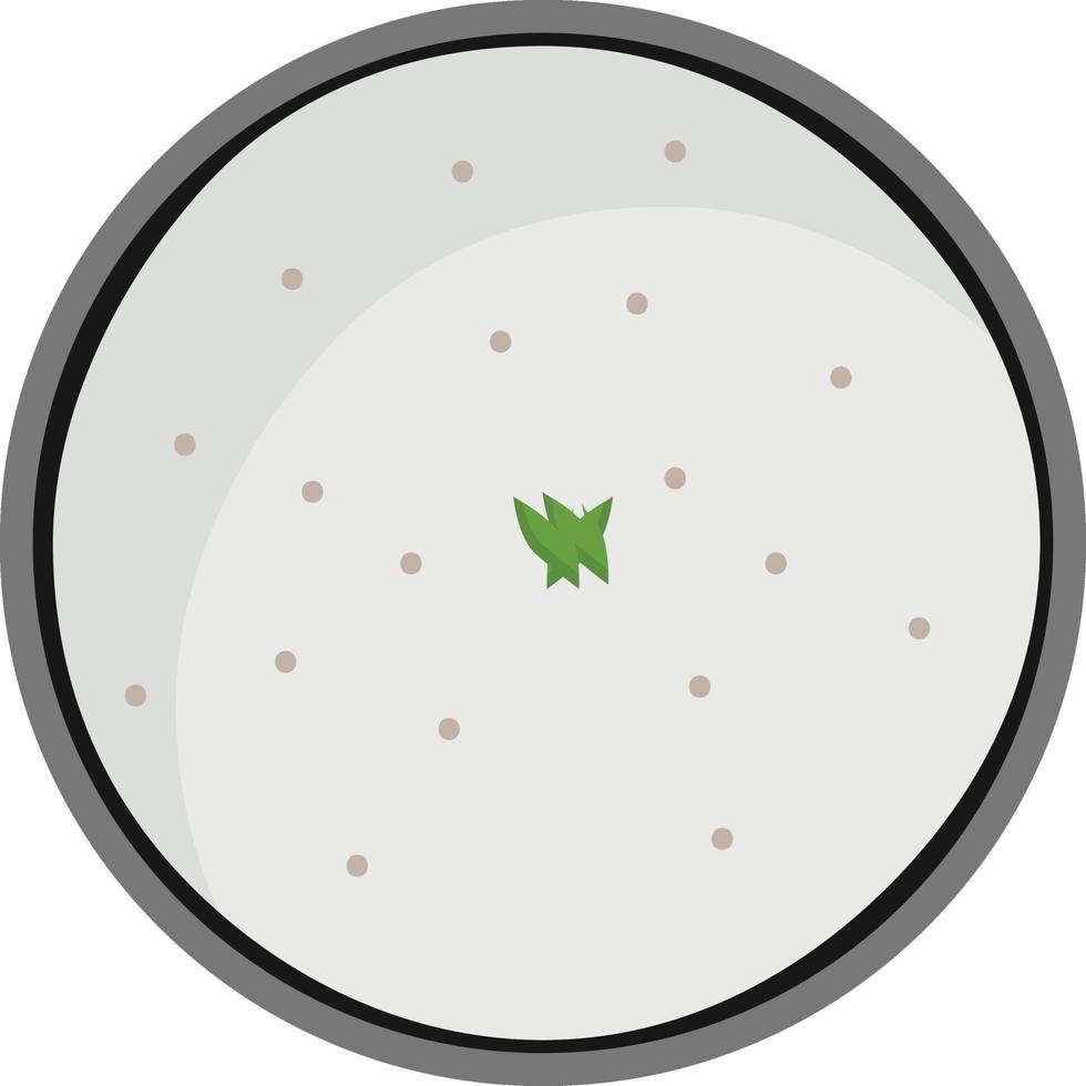 White Indian food, illustration, vector on a white background.