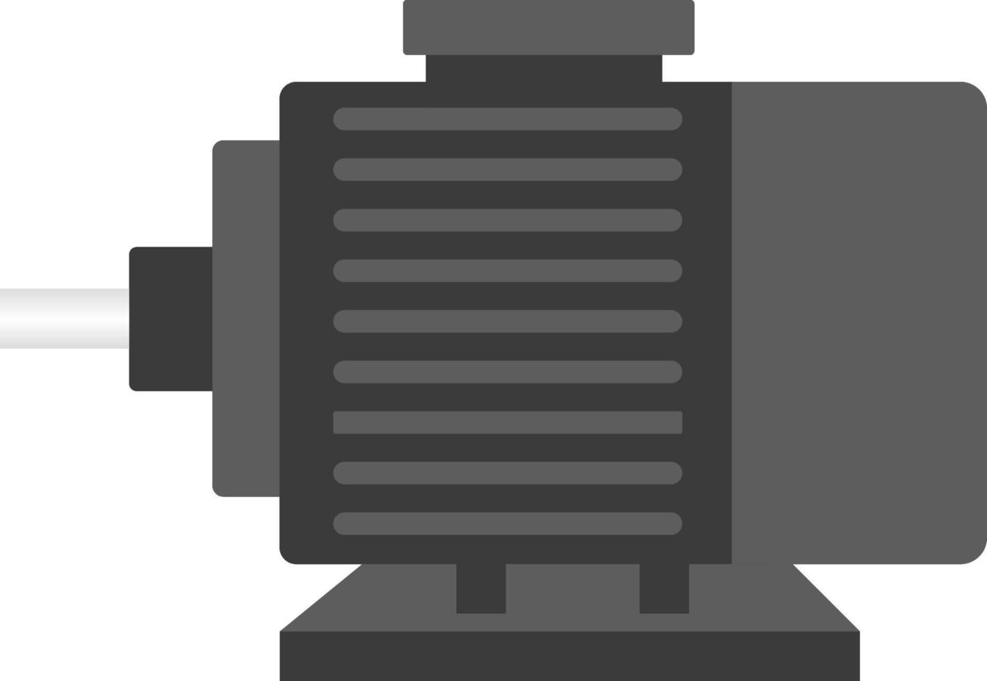 Induction motor, illustration, vector on a white background.