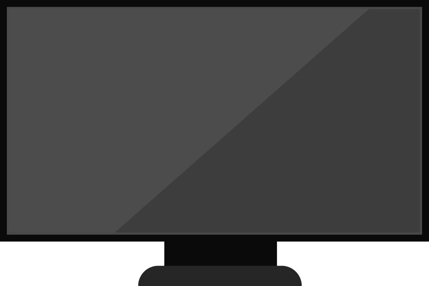 tv lcd, ilustración, vector sobre fondo blanco.