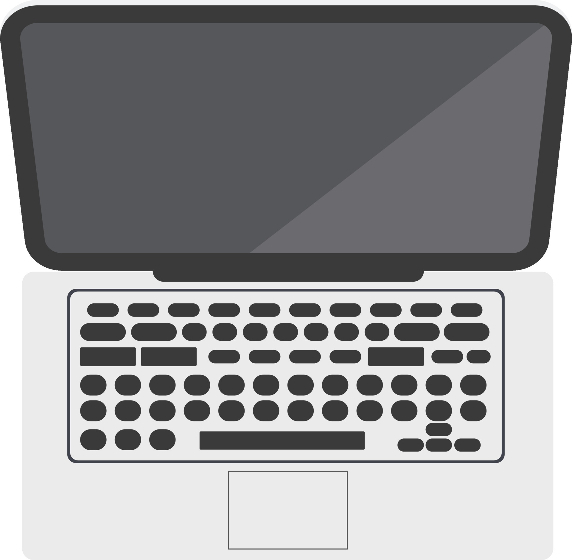 Grey laptop, illustration, vector on a white background. 12271638 ...