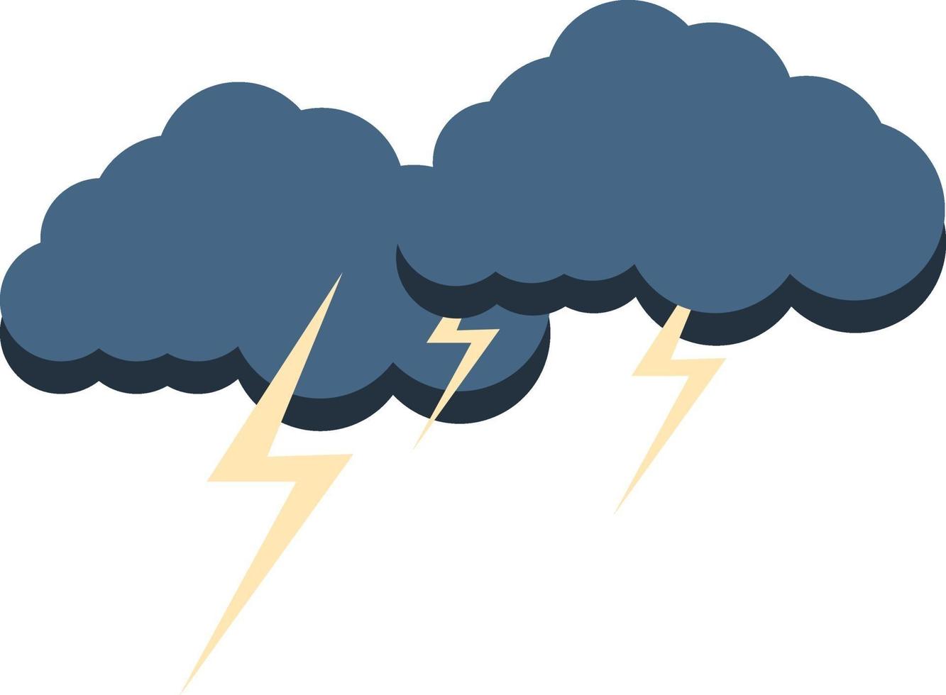 Thunder Strikes, illustration, vector on a white background.