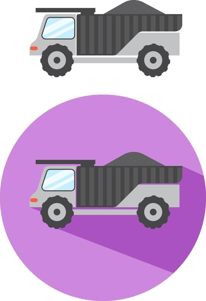Loading trucks, illustration, vector on a white background.