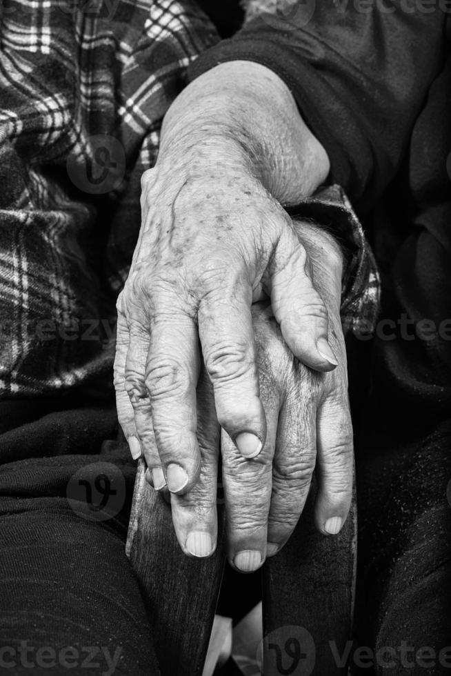 Old hands couple photo