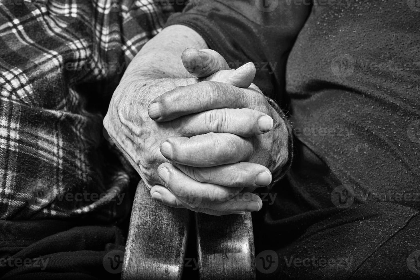 Old hands couple photo