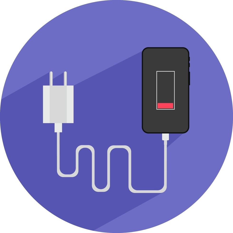 Mobile charge, illustration, vector on a white background.