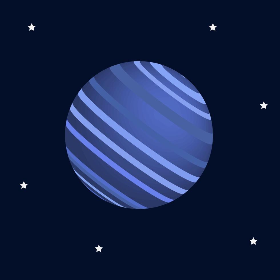 planeta neptuno, ilustración, vector sobre fondo blanco.