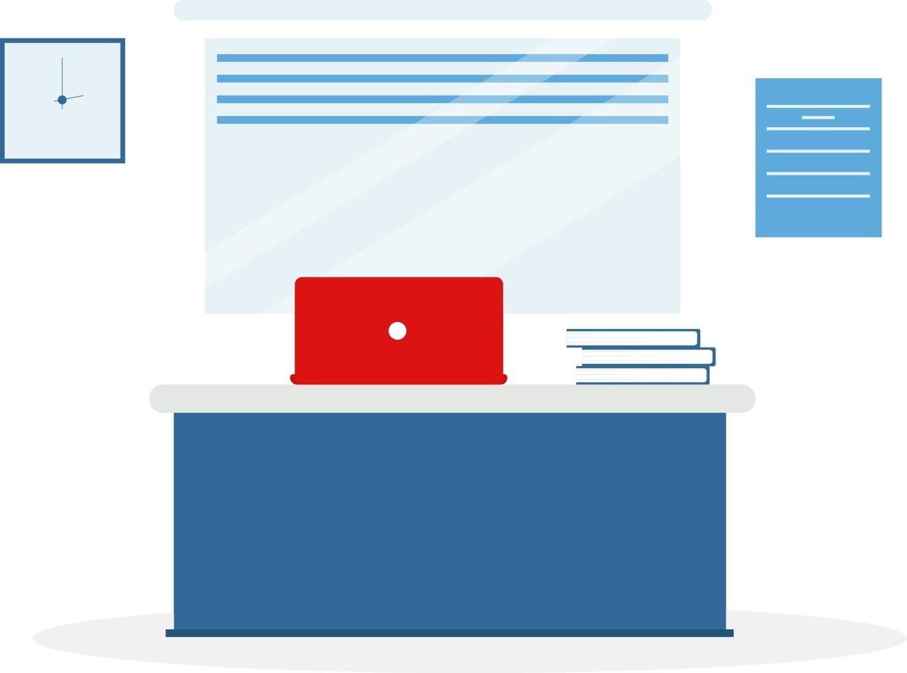 Medical office, illustration, vector on a white background.