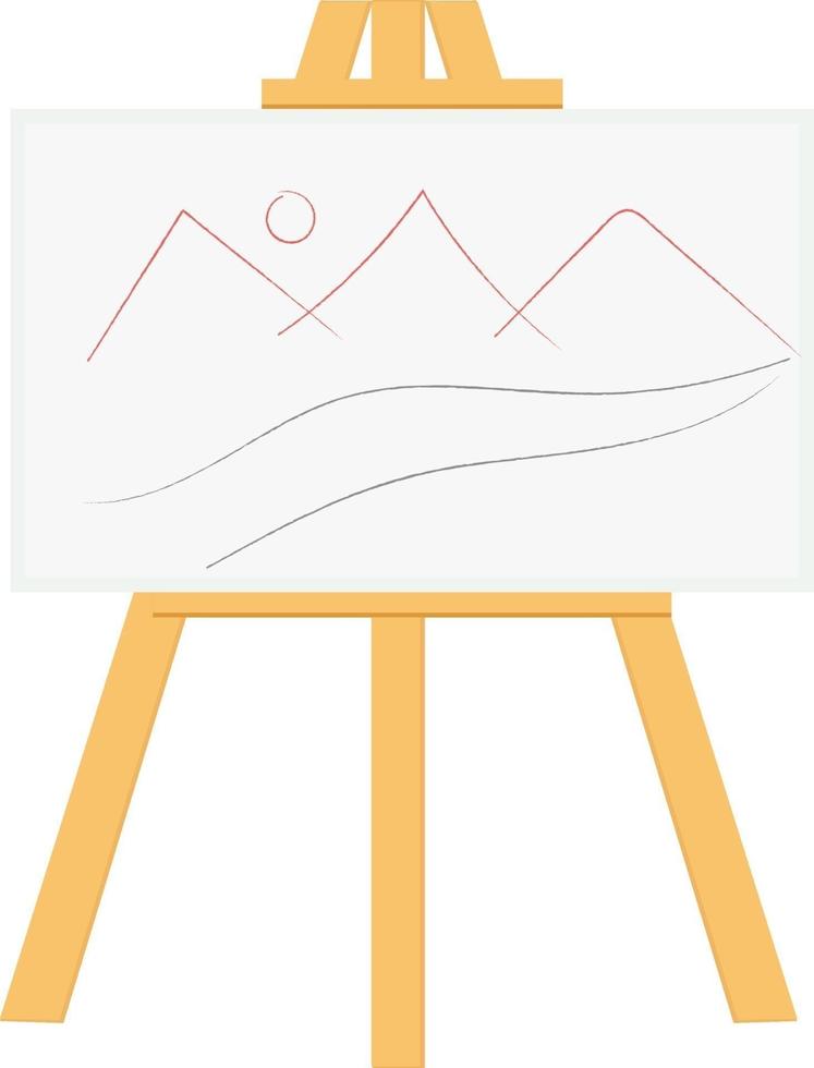 Painted canvas, illustration, vector on a white background.
