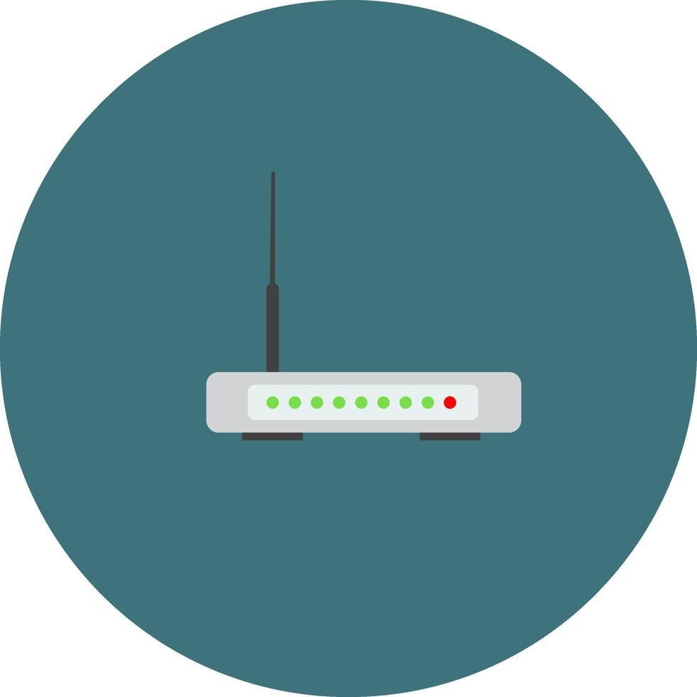 WIFI router, illustration, vector on a white background.