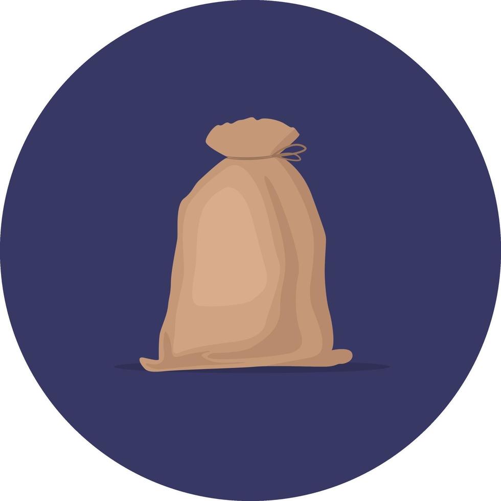 Bolsa de saco, ilustración, vector sobre fondo blanco.