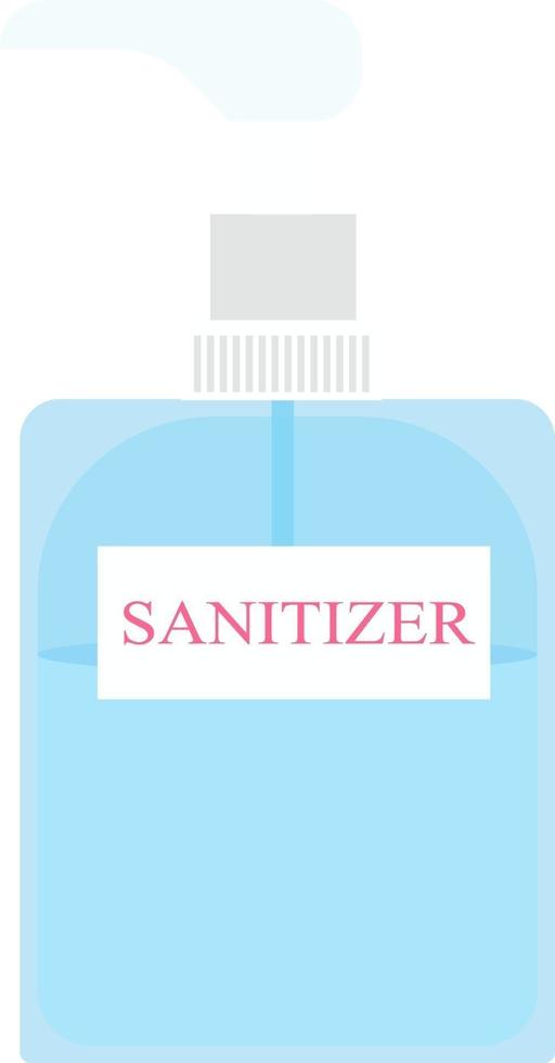 Hand sanitizer, illustration, vector on a white background.