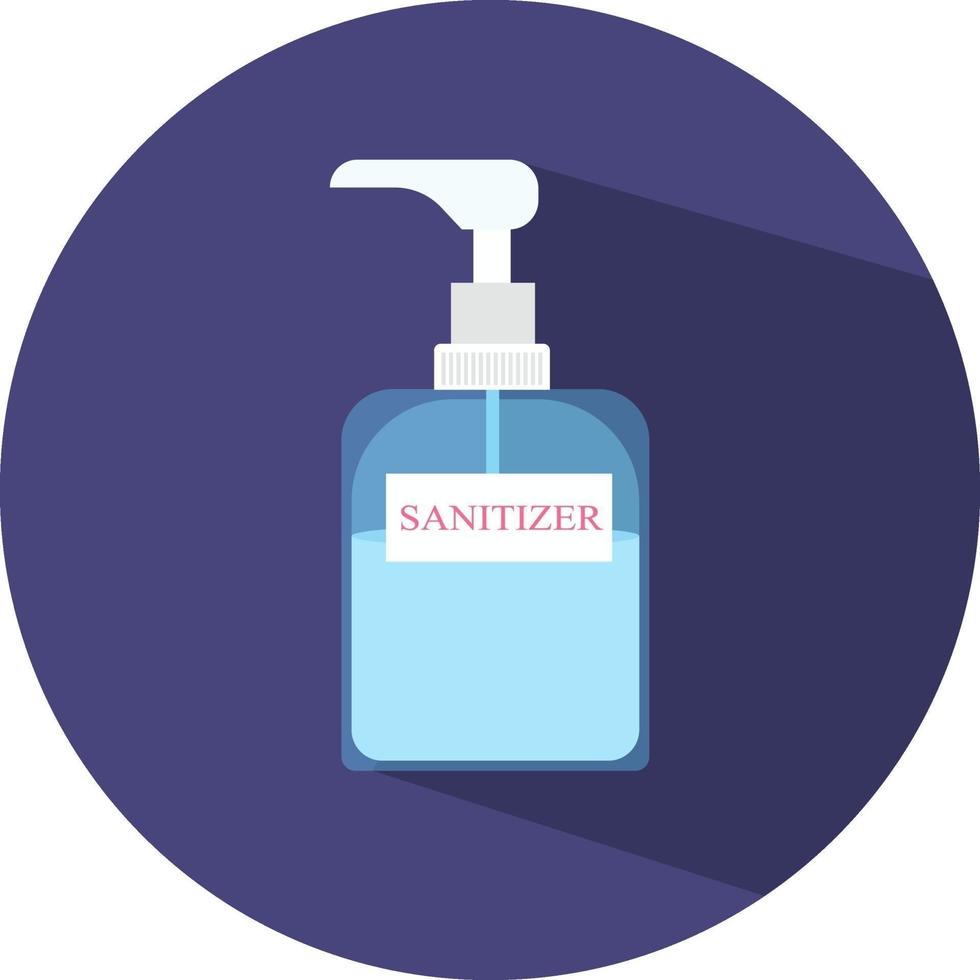 Hand sanitizer, illustration, vector on a white background.