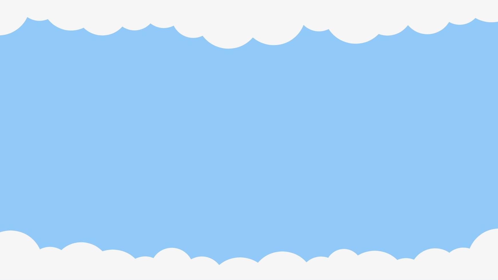vector flat background of clear blue sky with white cloud